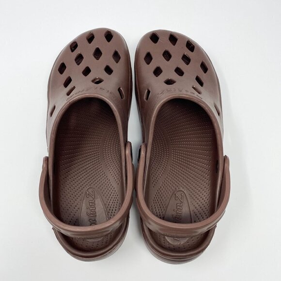 Nothinz Men's Vented Eva Clogs With Swivel Strap. Brown. Size 13 - Picture 6 of 8